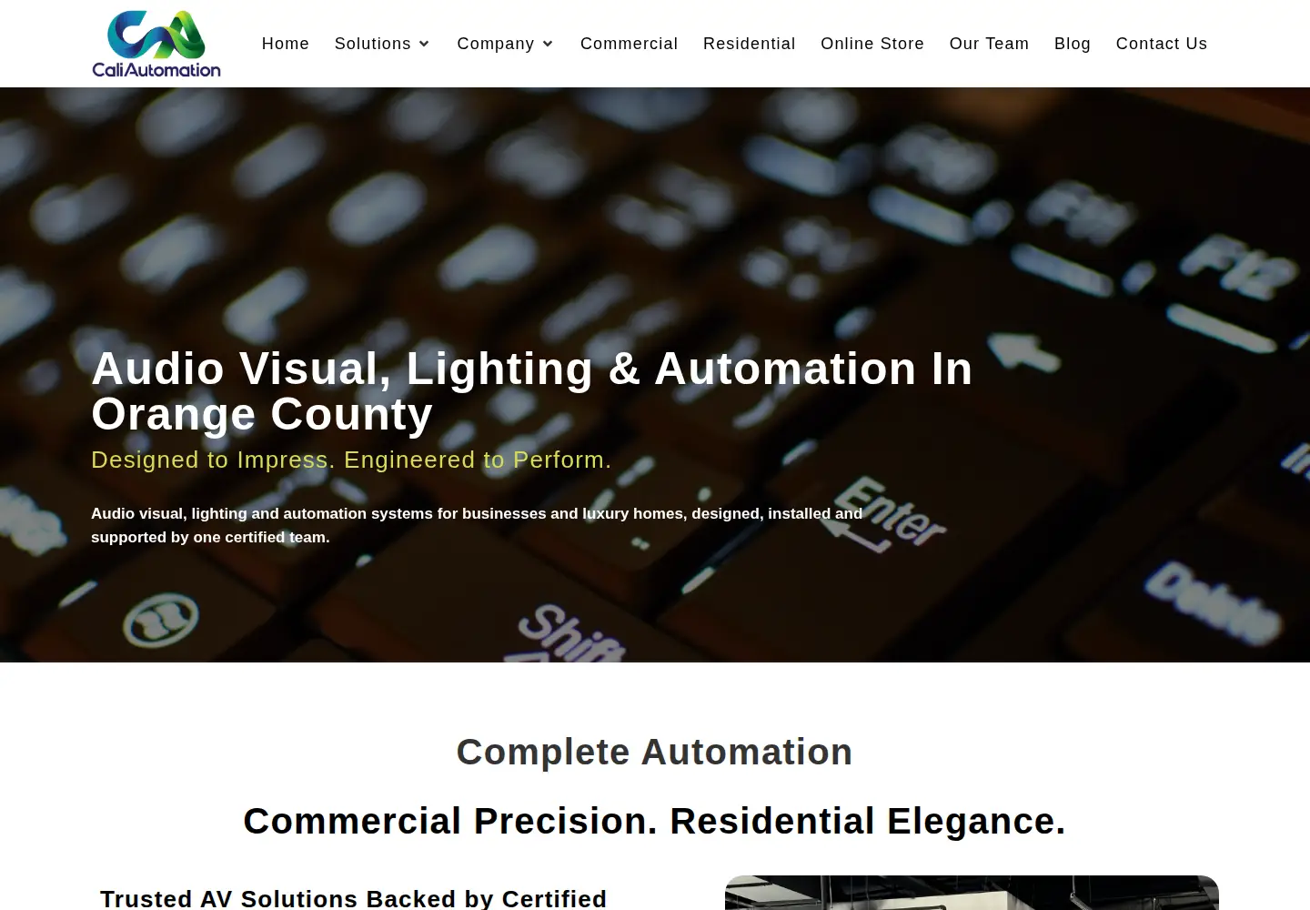 Screenshot of caliautomation.com