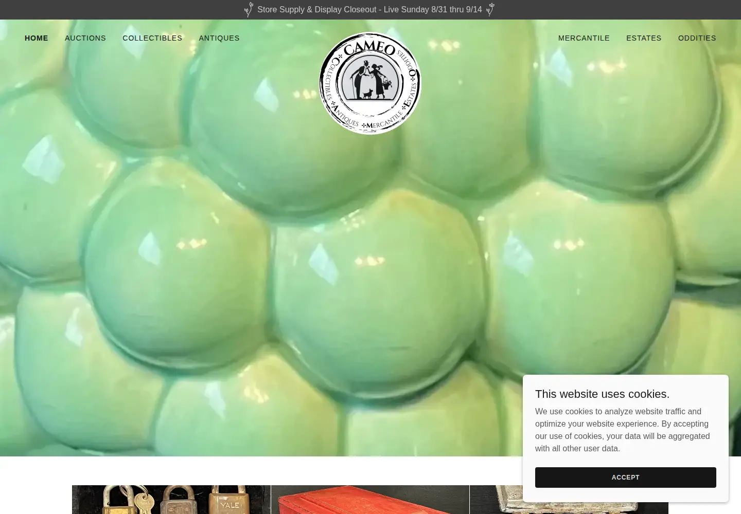 Screenshot of cameoantiques.com