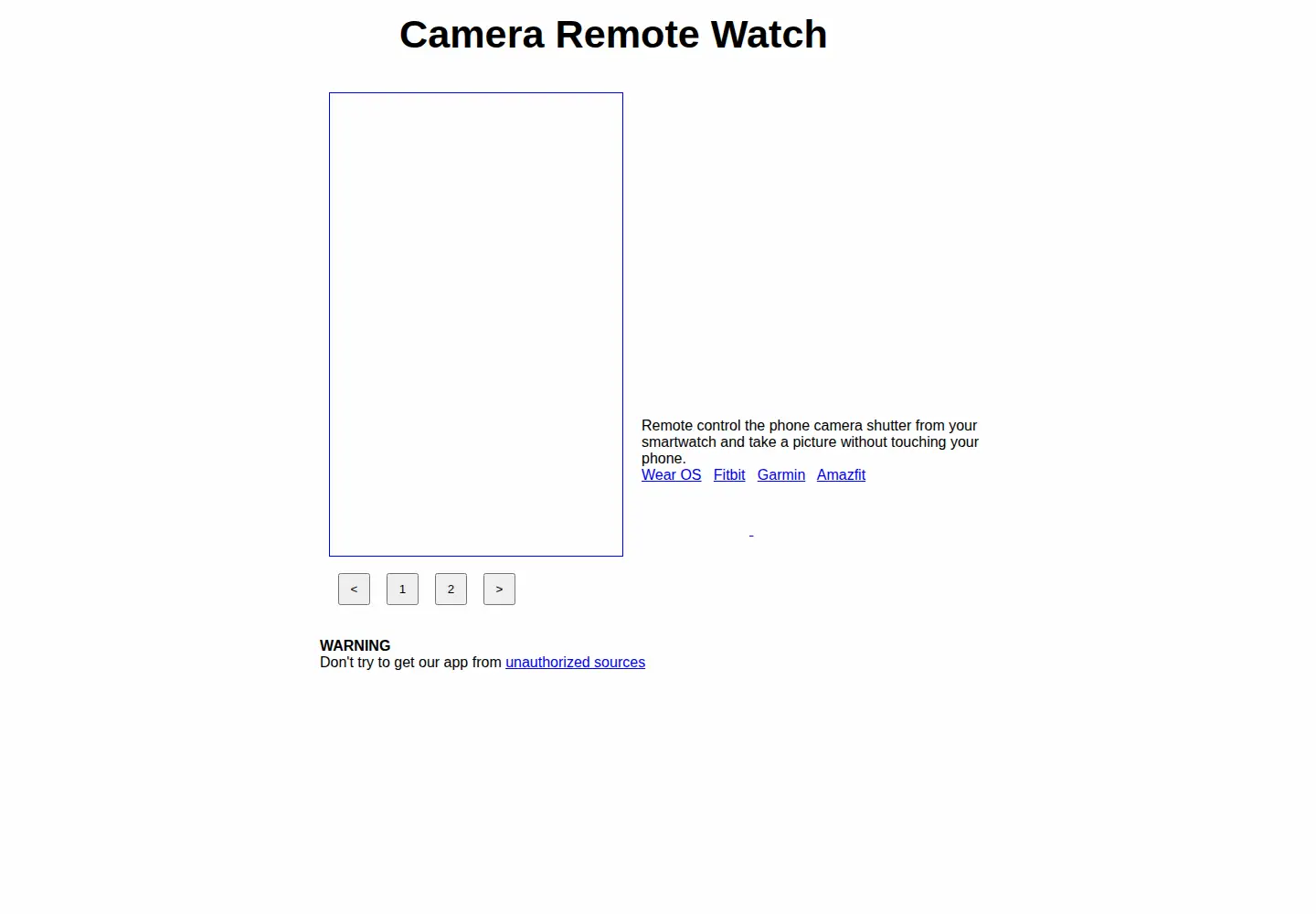 Screenshot of cameraremotewatch.com