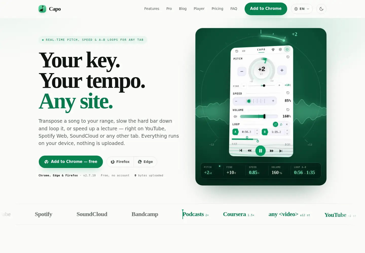 Screenshot of capotune.com