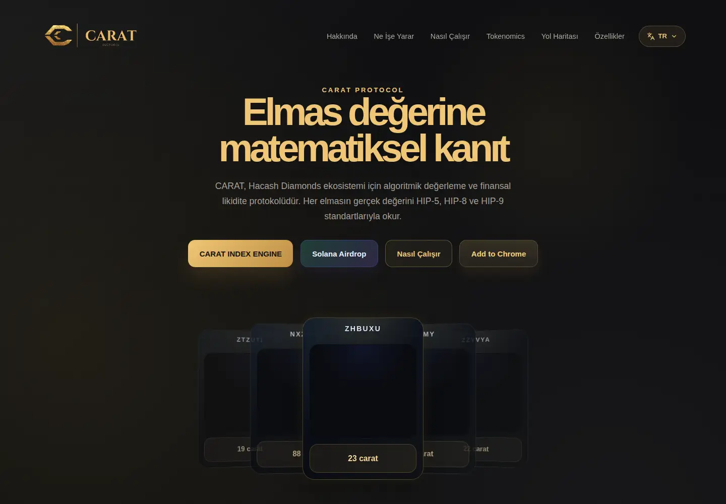 Screenshot of caratprotocol.com