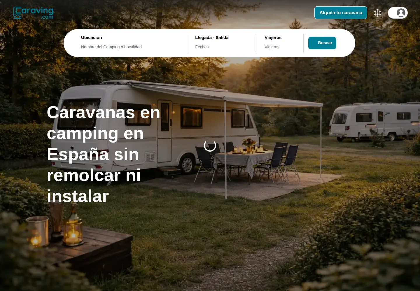 Captured homepage of caraving.com in the current scan