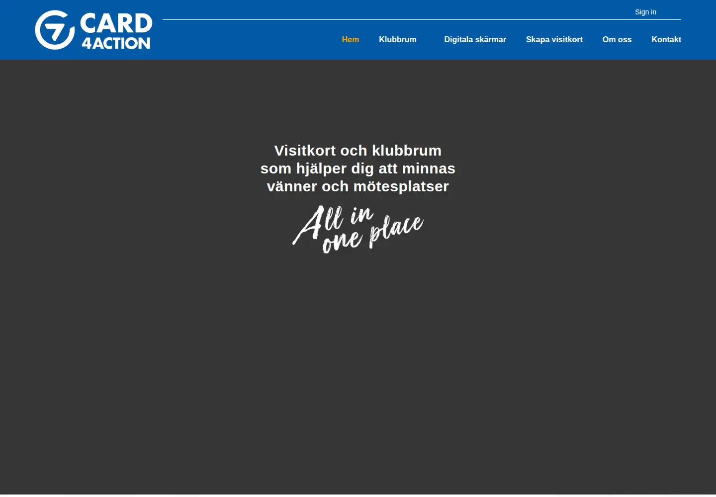 Screenshot of card4action.com