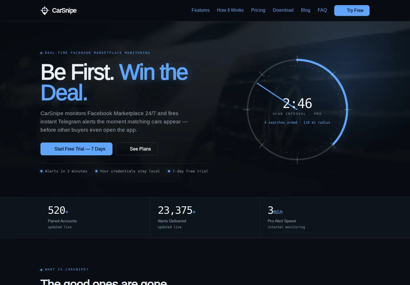 Screenshot of carsnipe.com