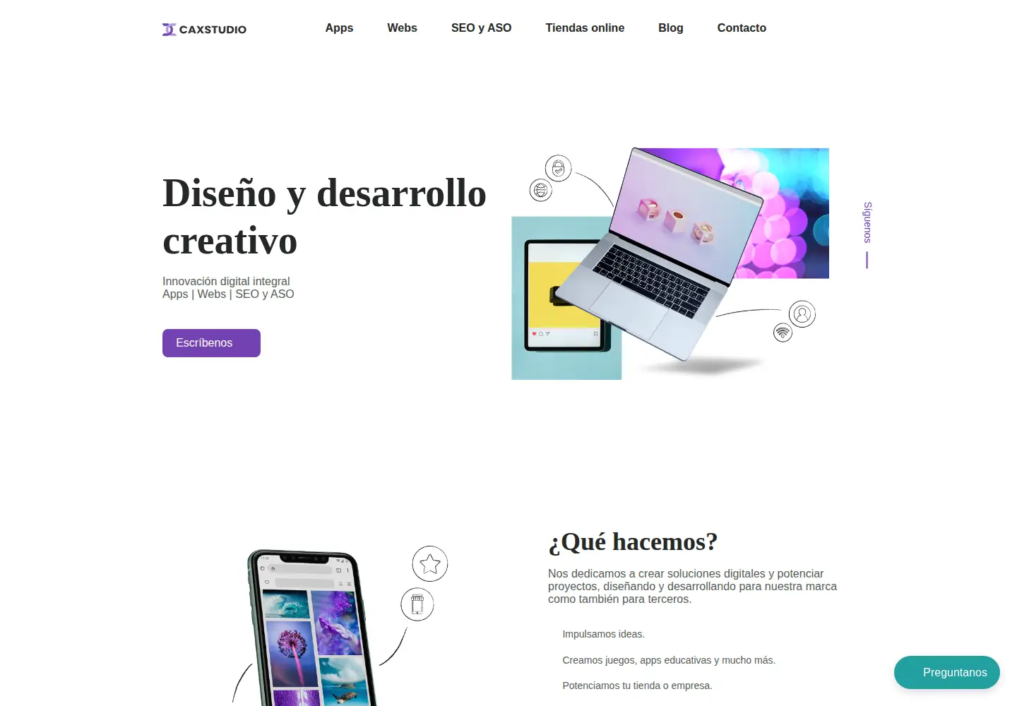 Screenshot of caxstudio.com