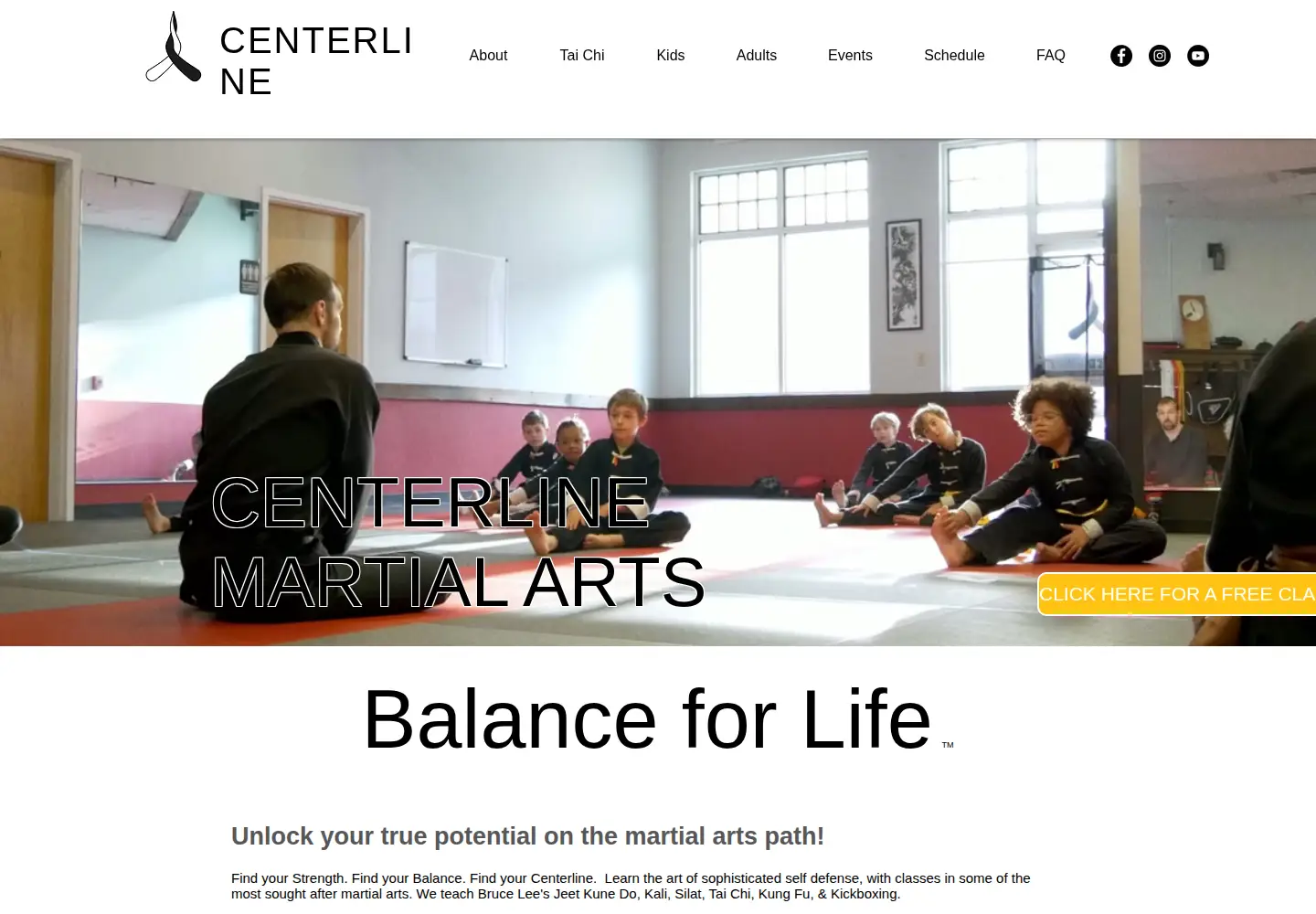 Screenshot of centerlinestrong.com