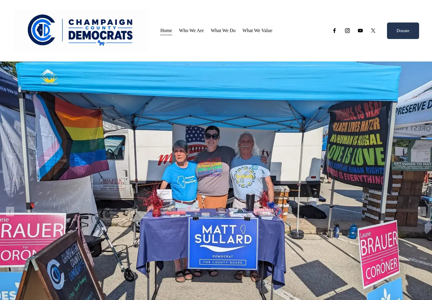 Screenshot of champaigncountydems.com