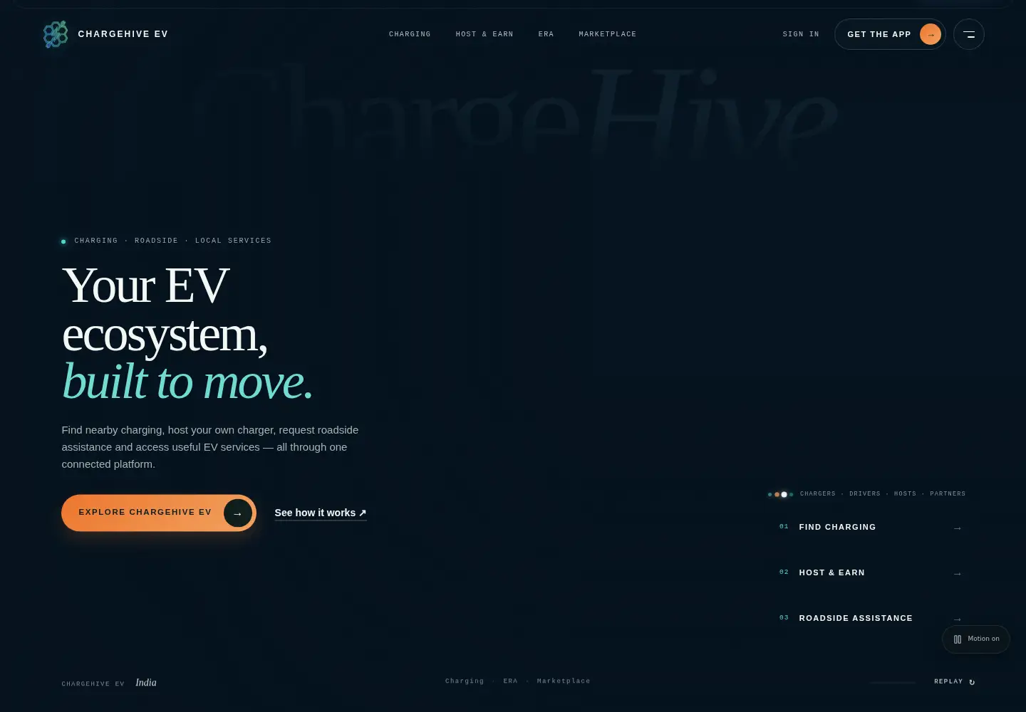Captured homepage of chargehiveev.com in the current scan