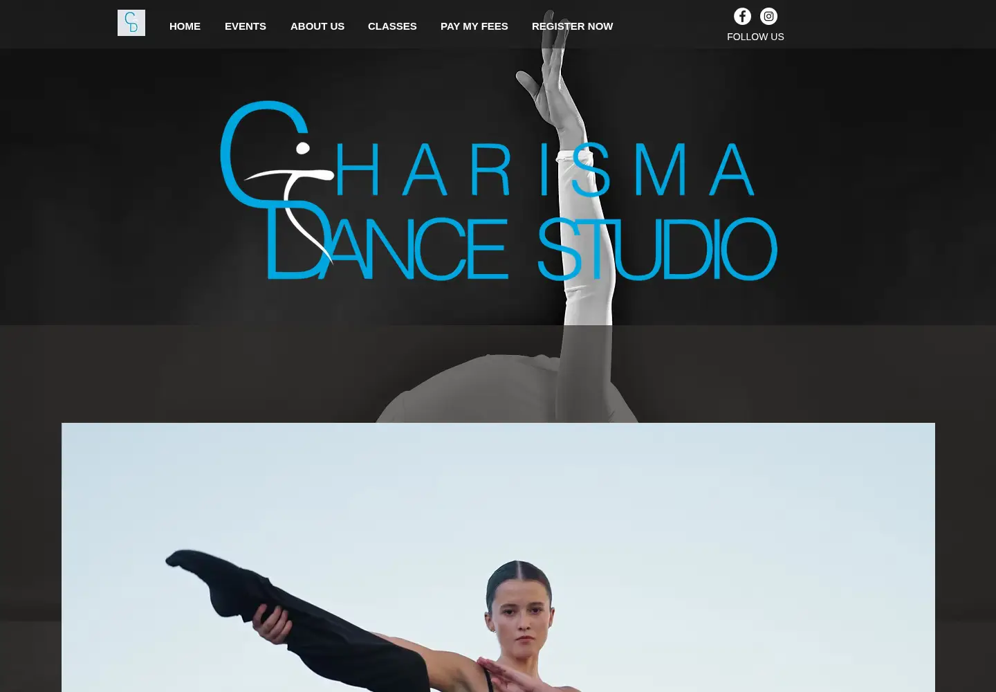 Screenshot of charismadancestudio.com