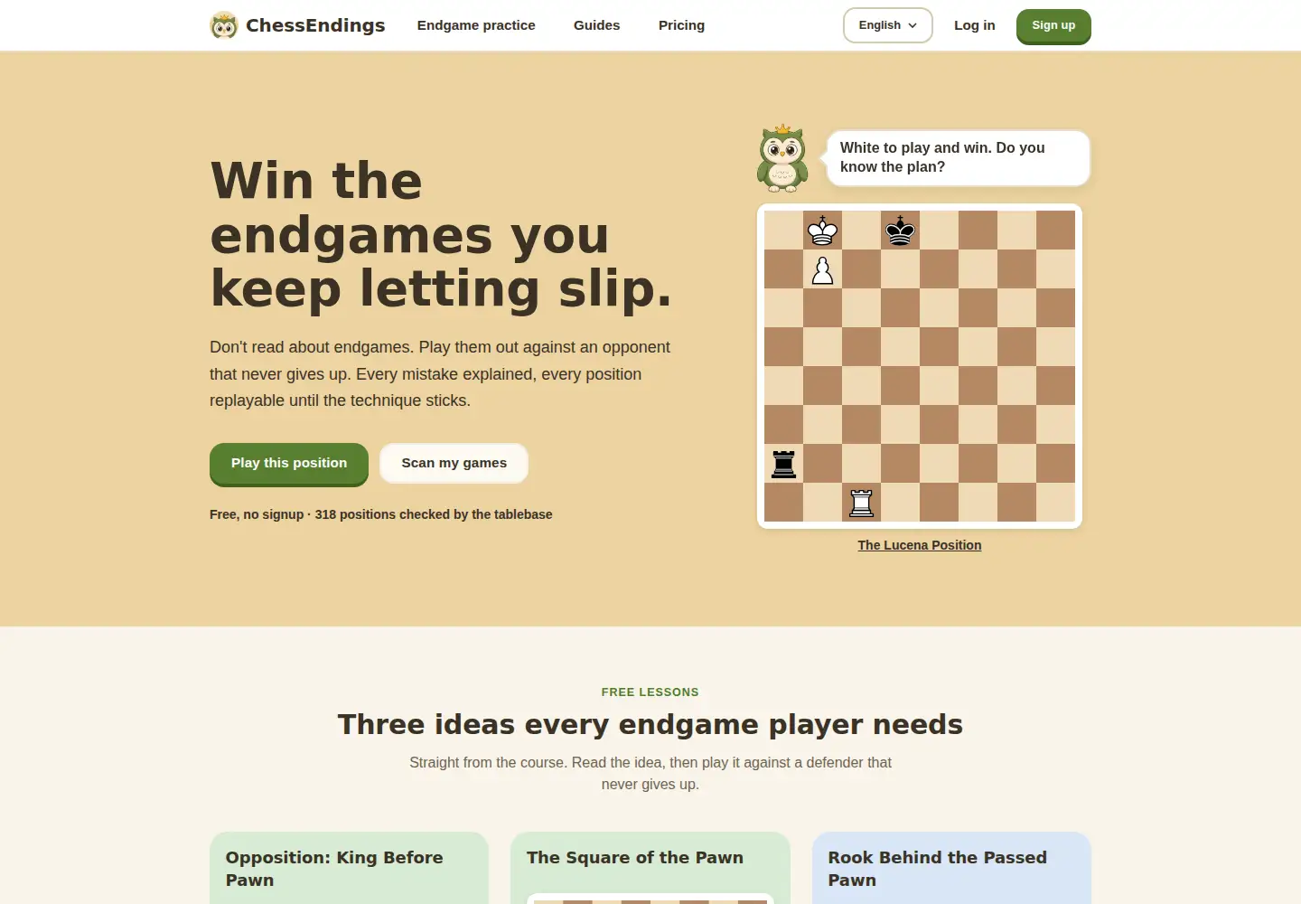 Screenshot of chessendings.com