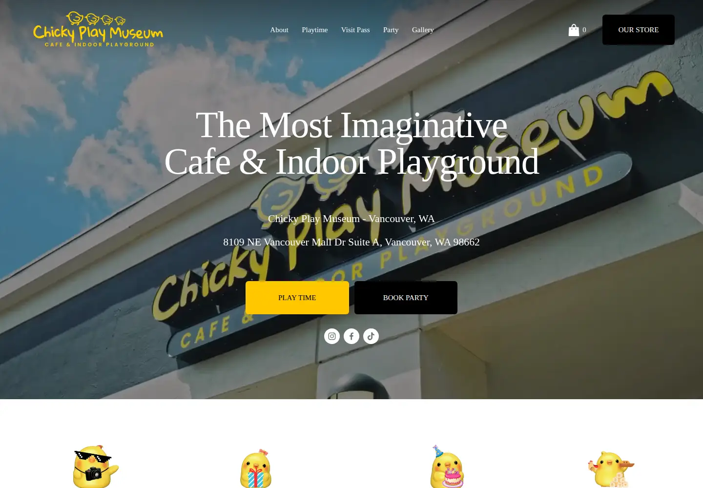 Screenshot of chickyplaymuseum.com