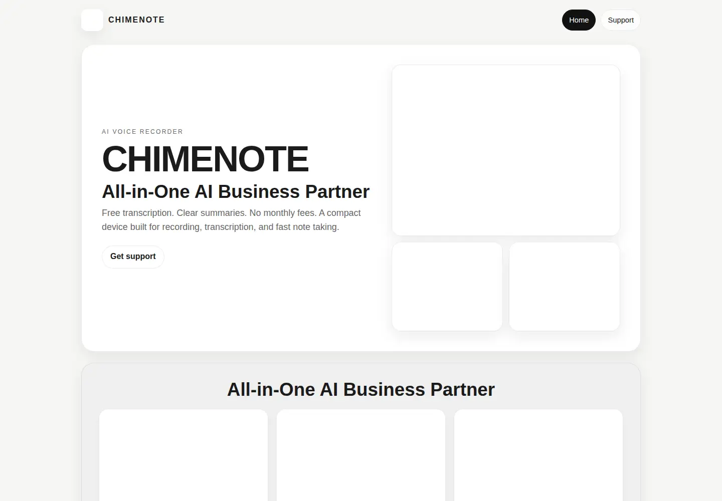 Screenshot of chimenote.com