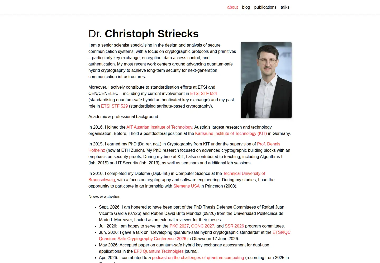 Screenshot of christophstriecks.com