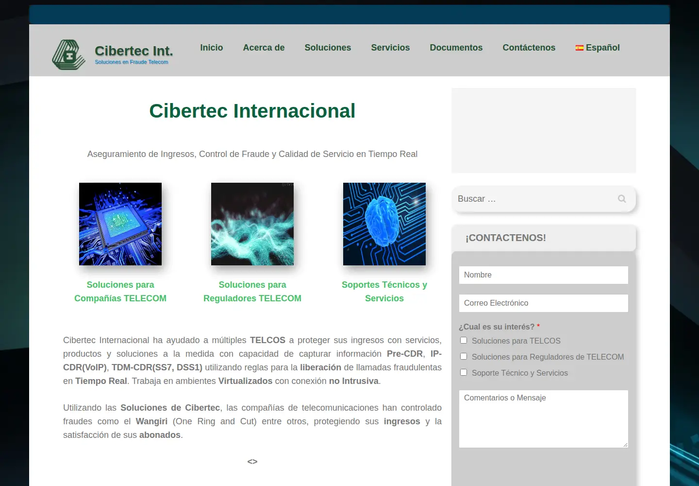 Screenshot of cibertec.com