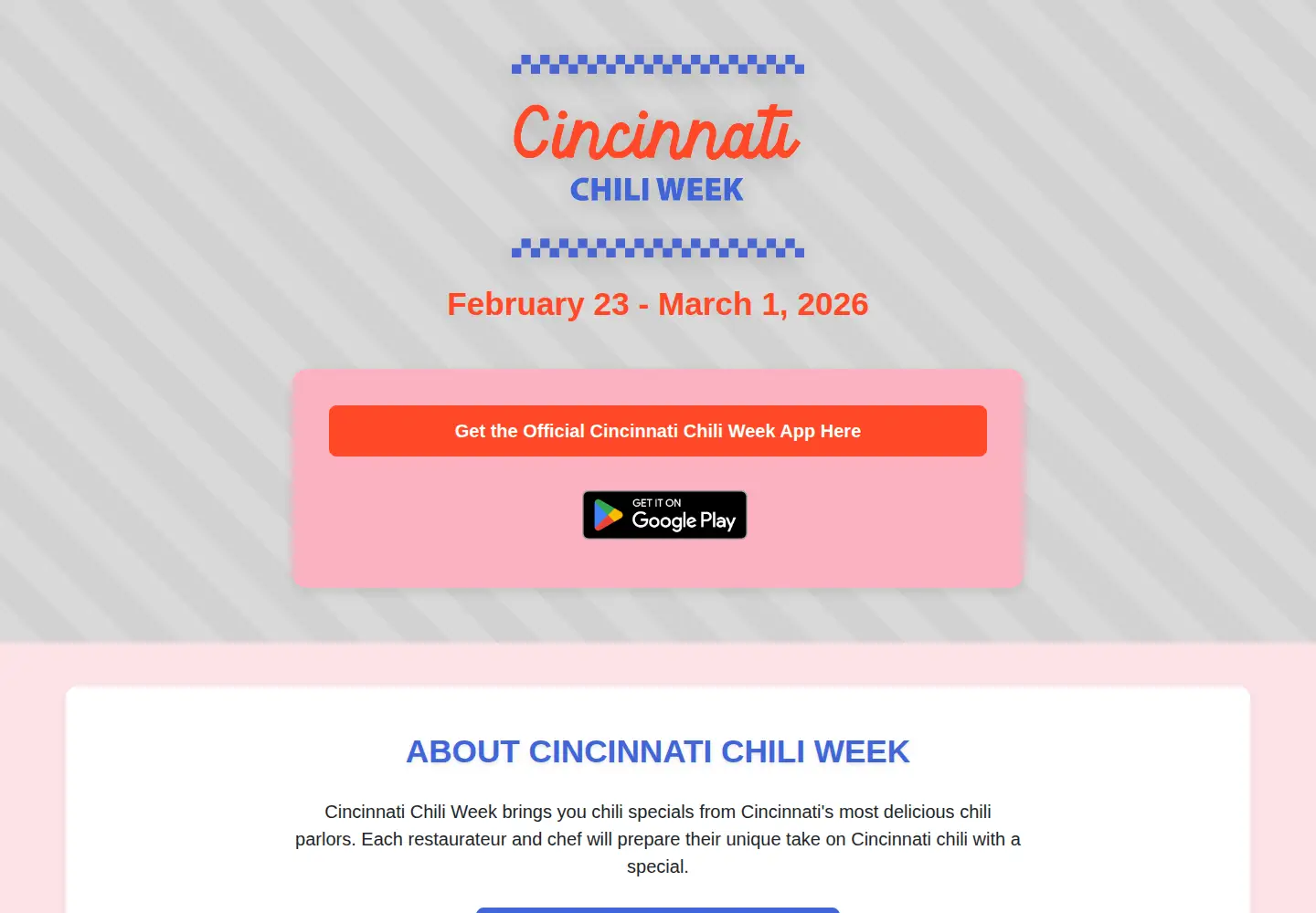 Screenshot of cincinnatichiliweek.com