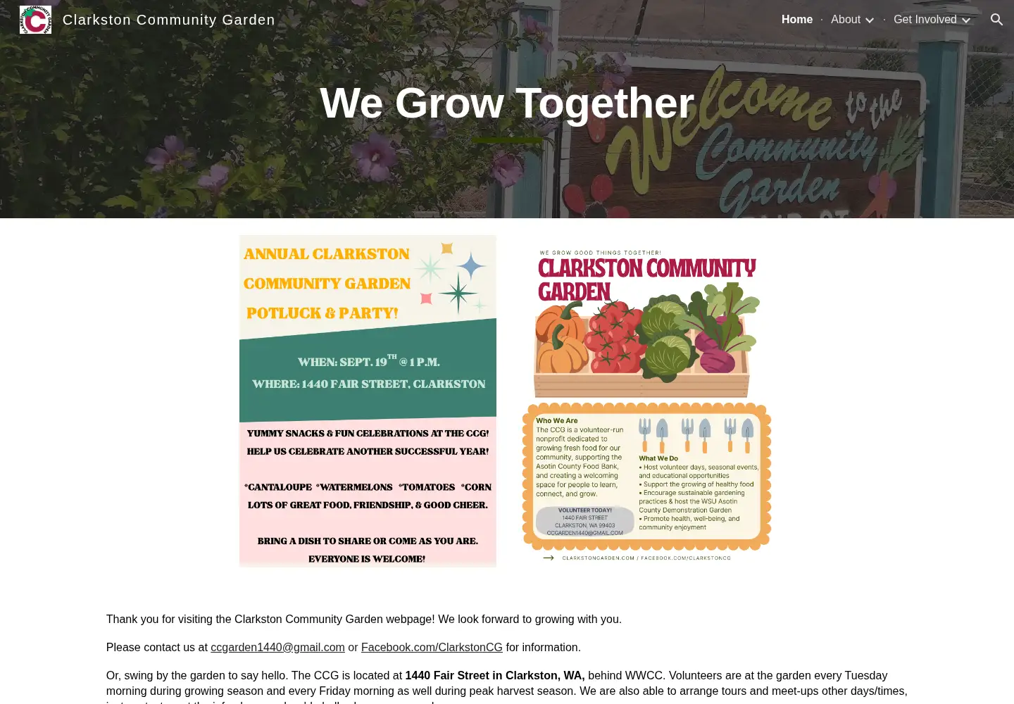 Screenshot of clarkstongarden.com