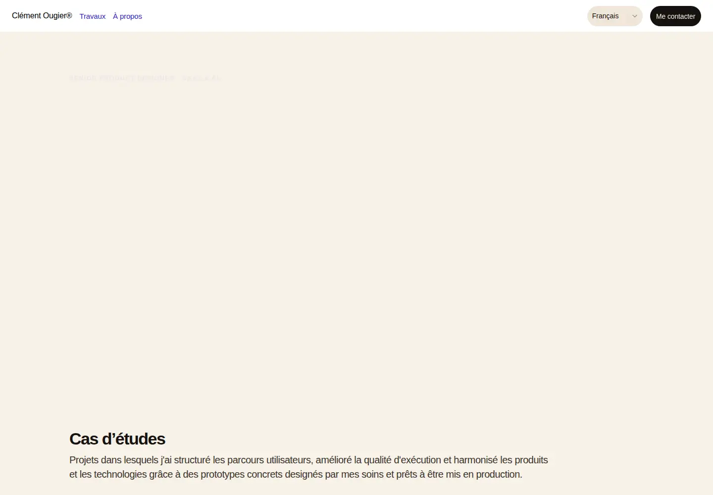 Captured homepage of clementougier.com in the current scan