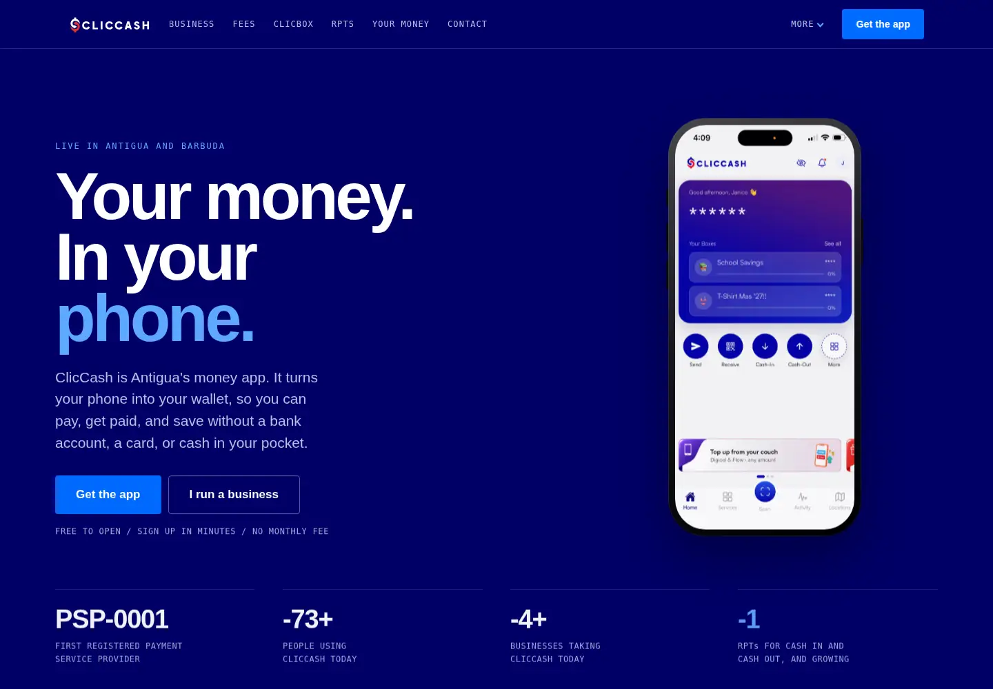 Screenshot of cliccash.com