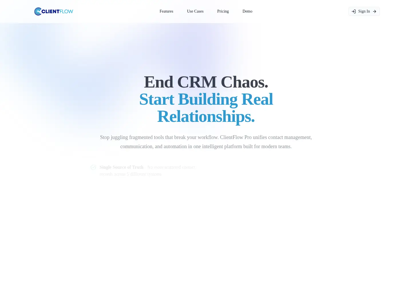 Screenshot of clientflowpro.com