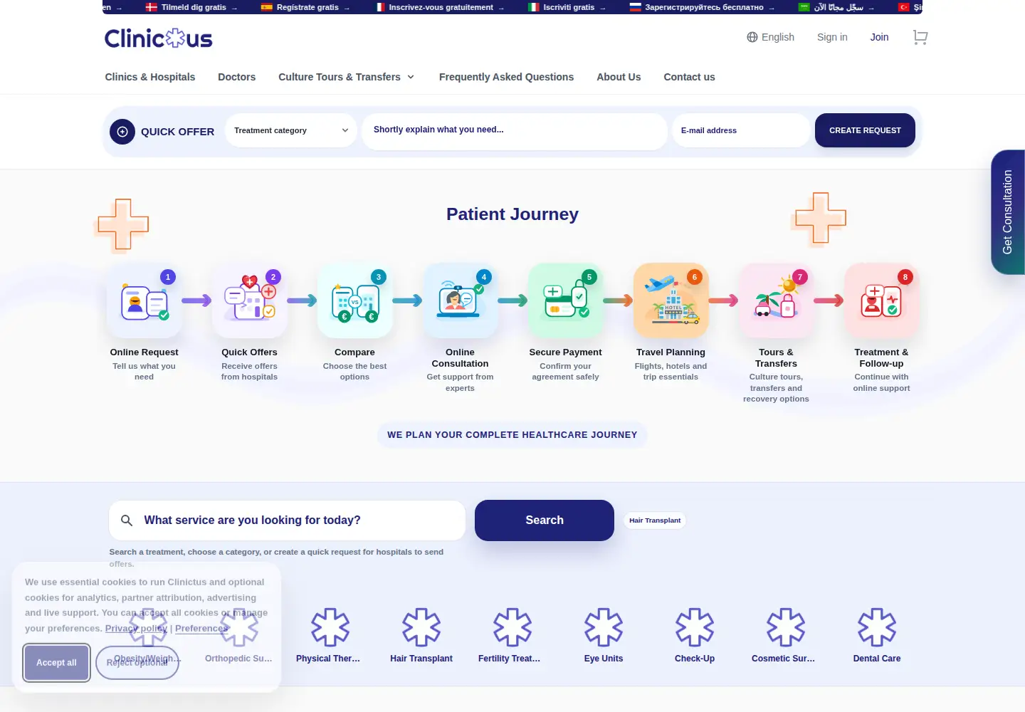 Screenshot of clinictus.com