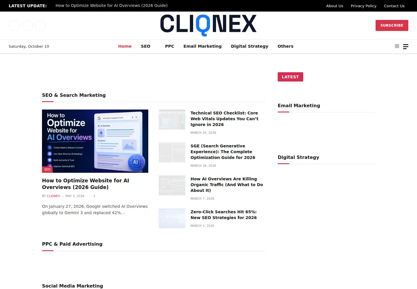 Screenshot of cliqnex.com