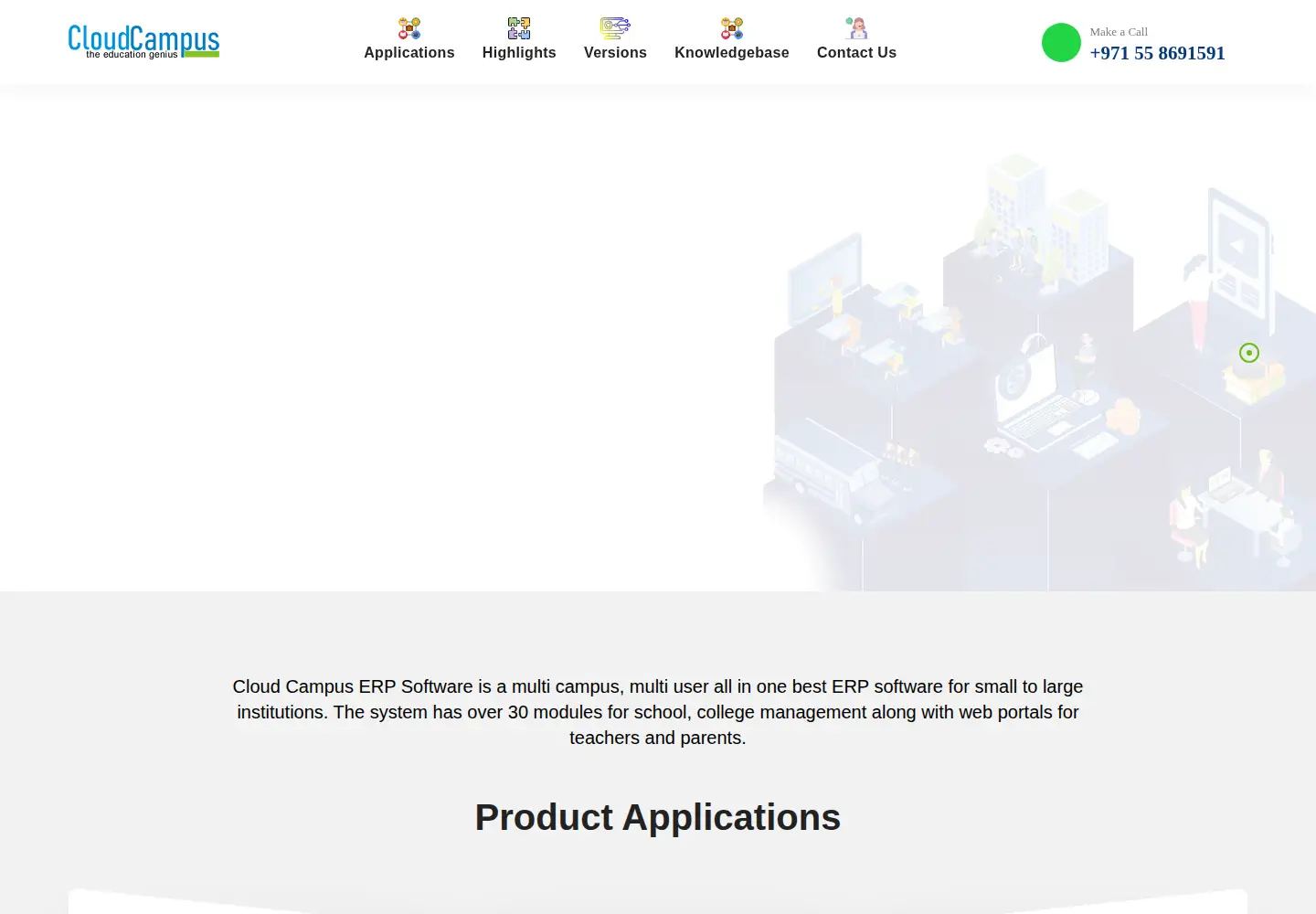 Screenshot of cloudcampuserp.com