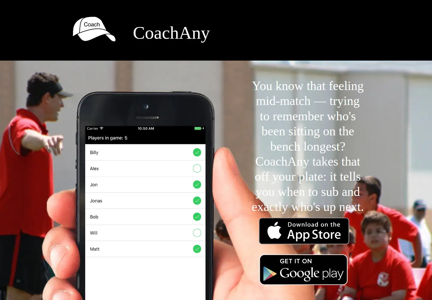 Screenshot of coachany.com