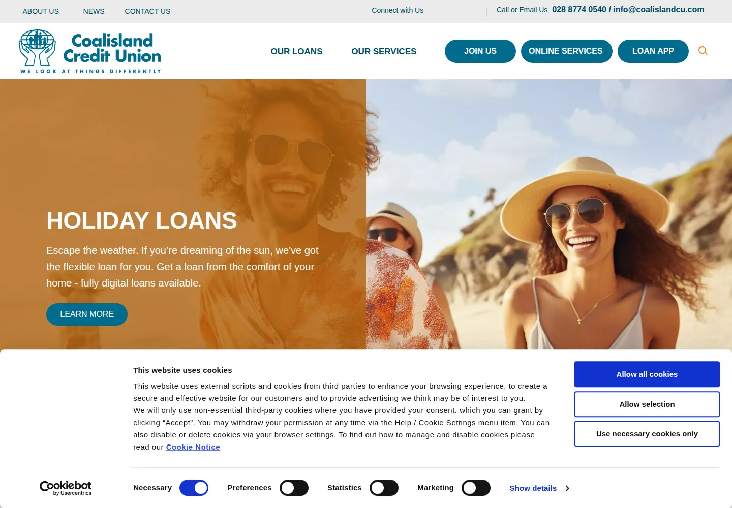 Screenshot of coalislandcu.com