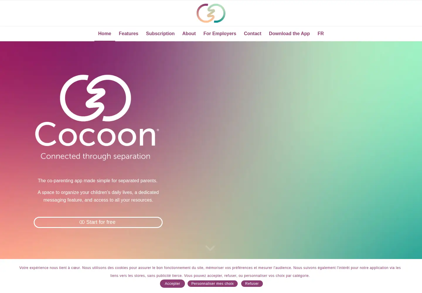 Screenshot of cocoon-app.com
