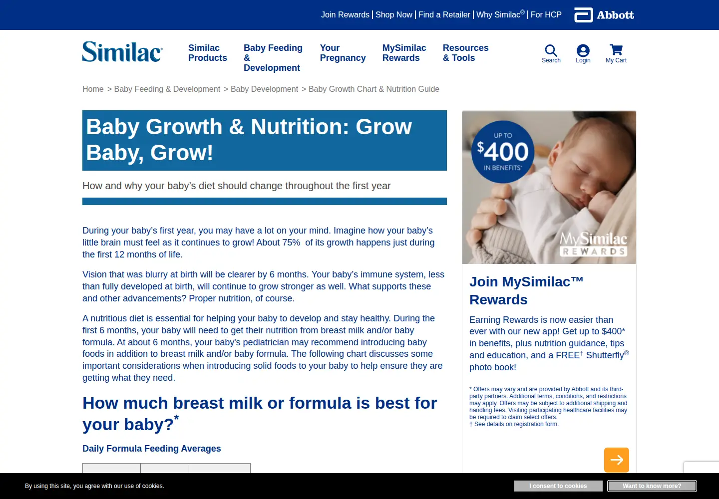 Screenshot of colic.com from the current report