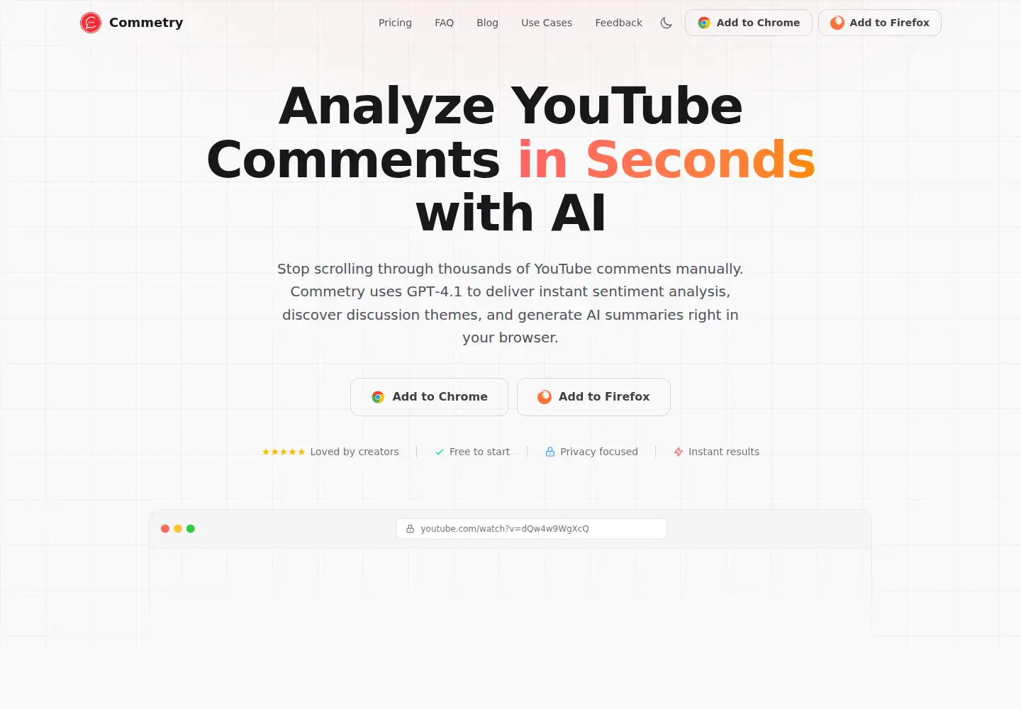 Screenshot of commetry.com
