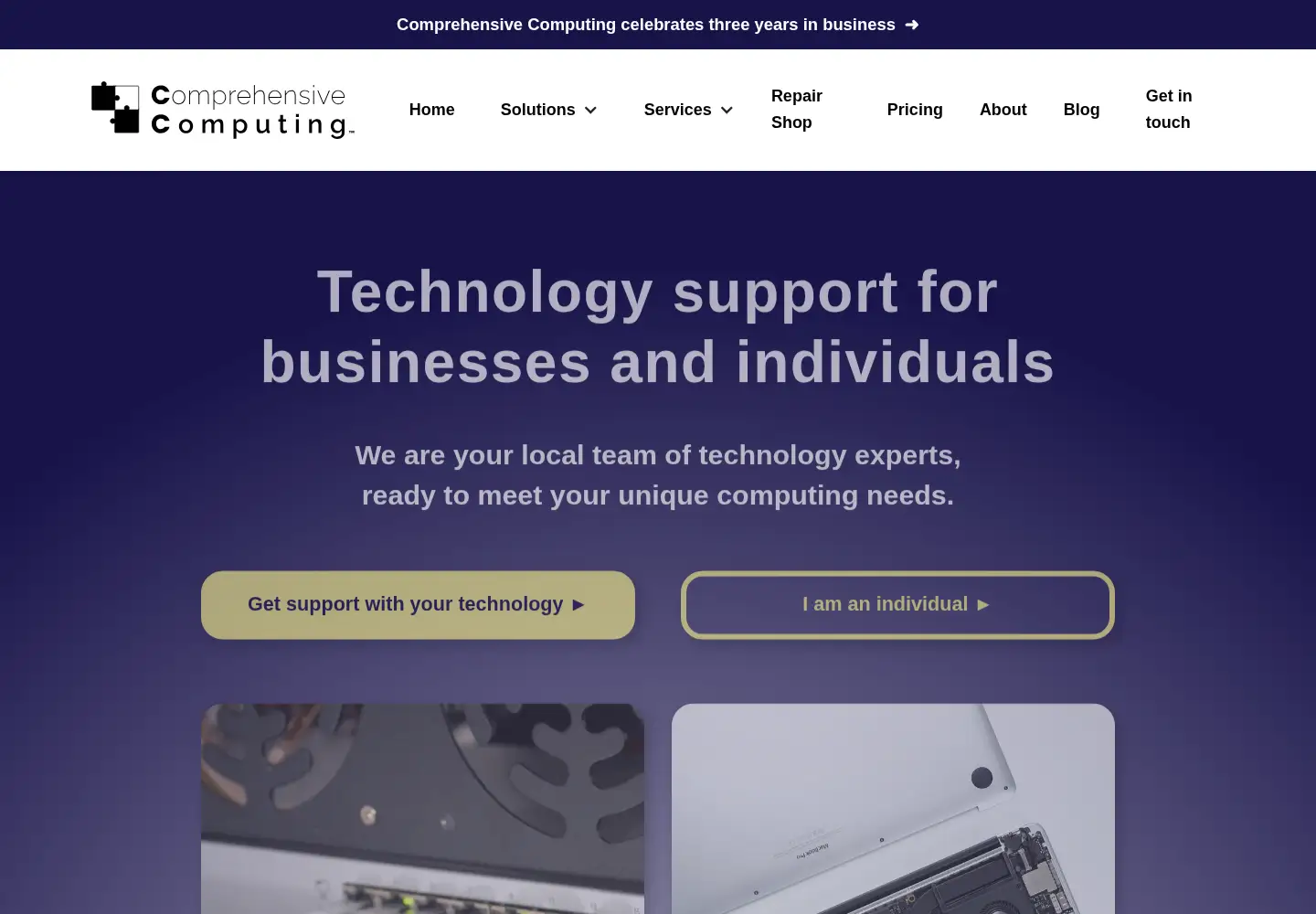 Screenshot of comprehensive-computing.com