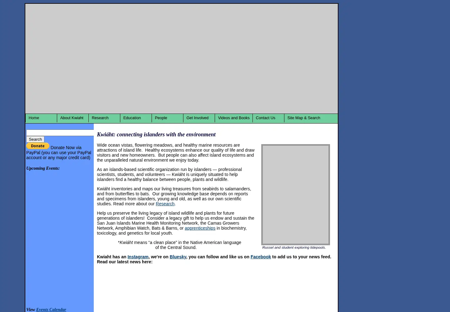 Captured homepage of kwiaht.org in the current scan