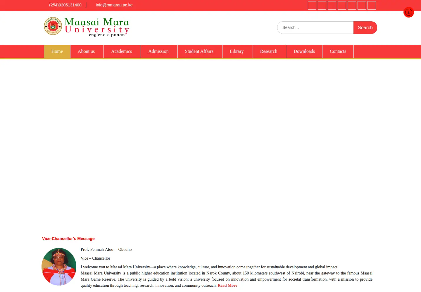 Screenshot of mmarau.ac.ke