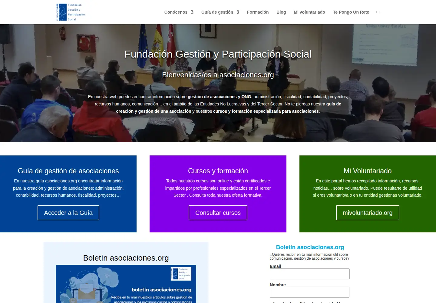 Screenshot of asociaciones.org
