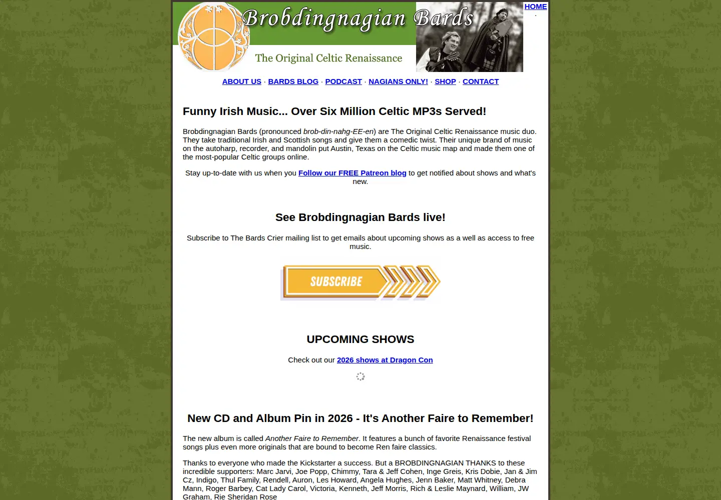 Screenshot of thebards.net