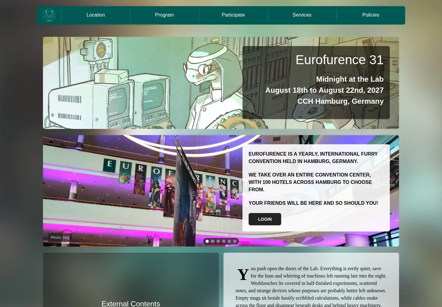 Screenshot of eurofurence.org