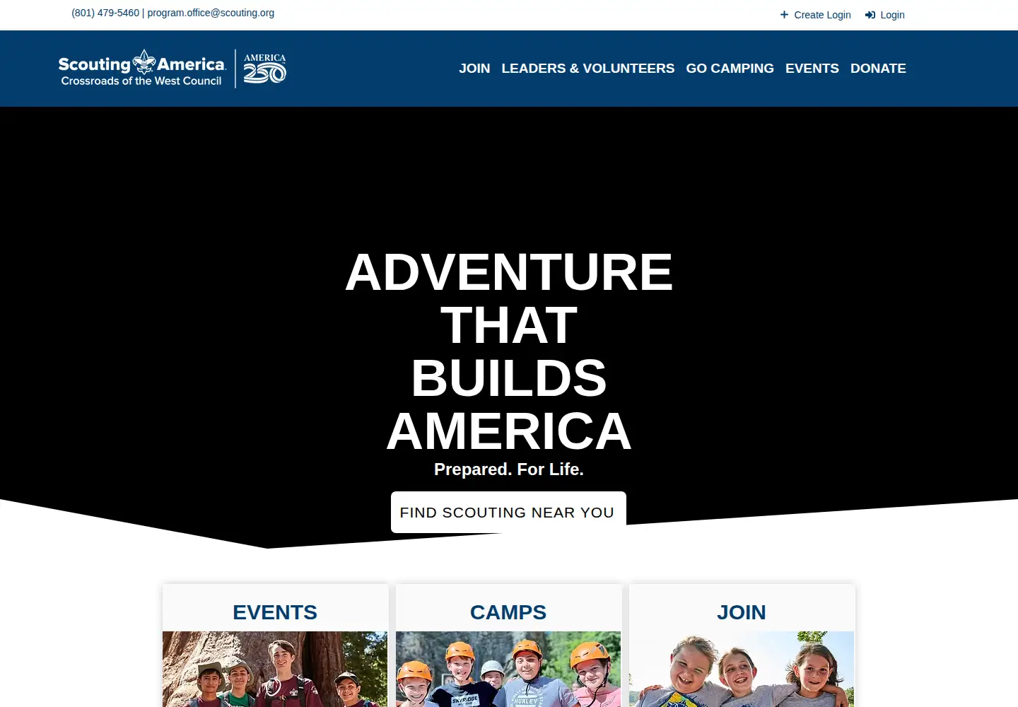 Screenshot of utahscouts.org