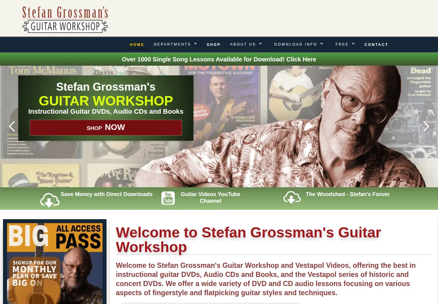 Screenshot of guitarvideos.com