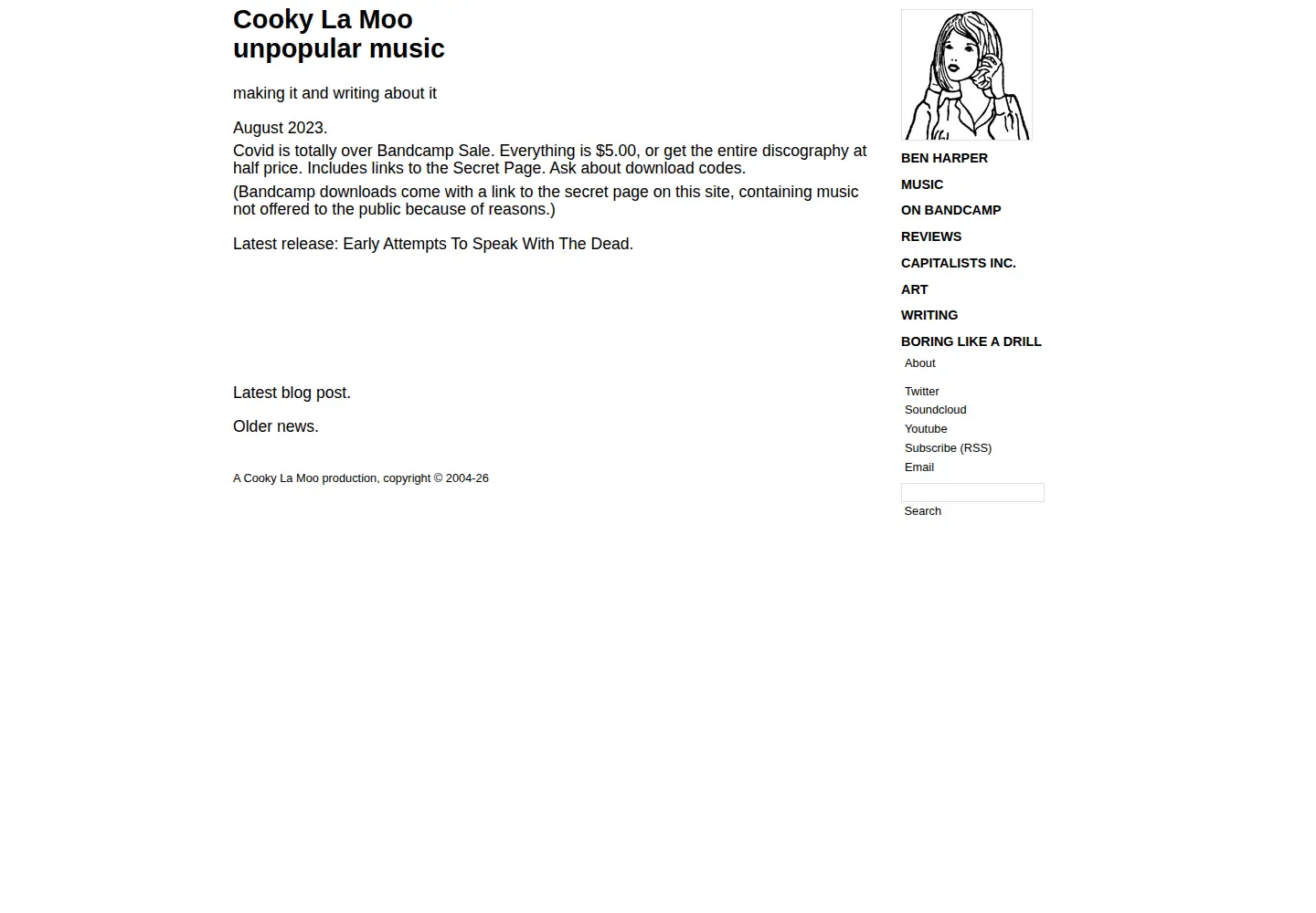 Screenshot of cookylamoo.com