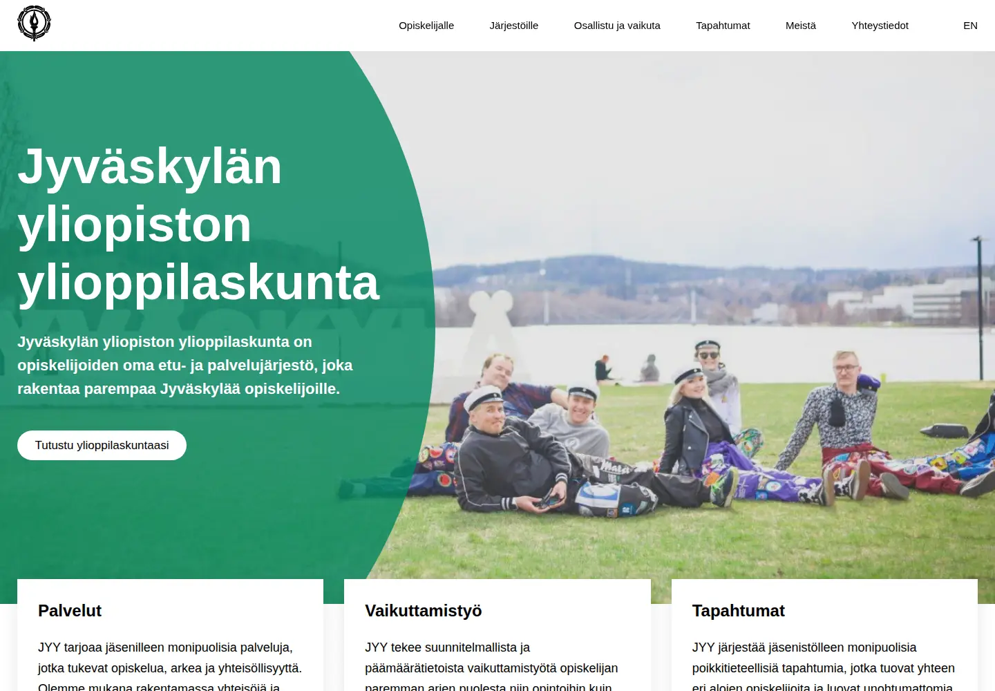 Captured homepage of jyy.fi in the current scan