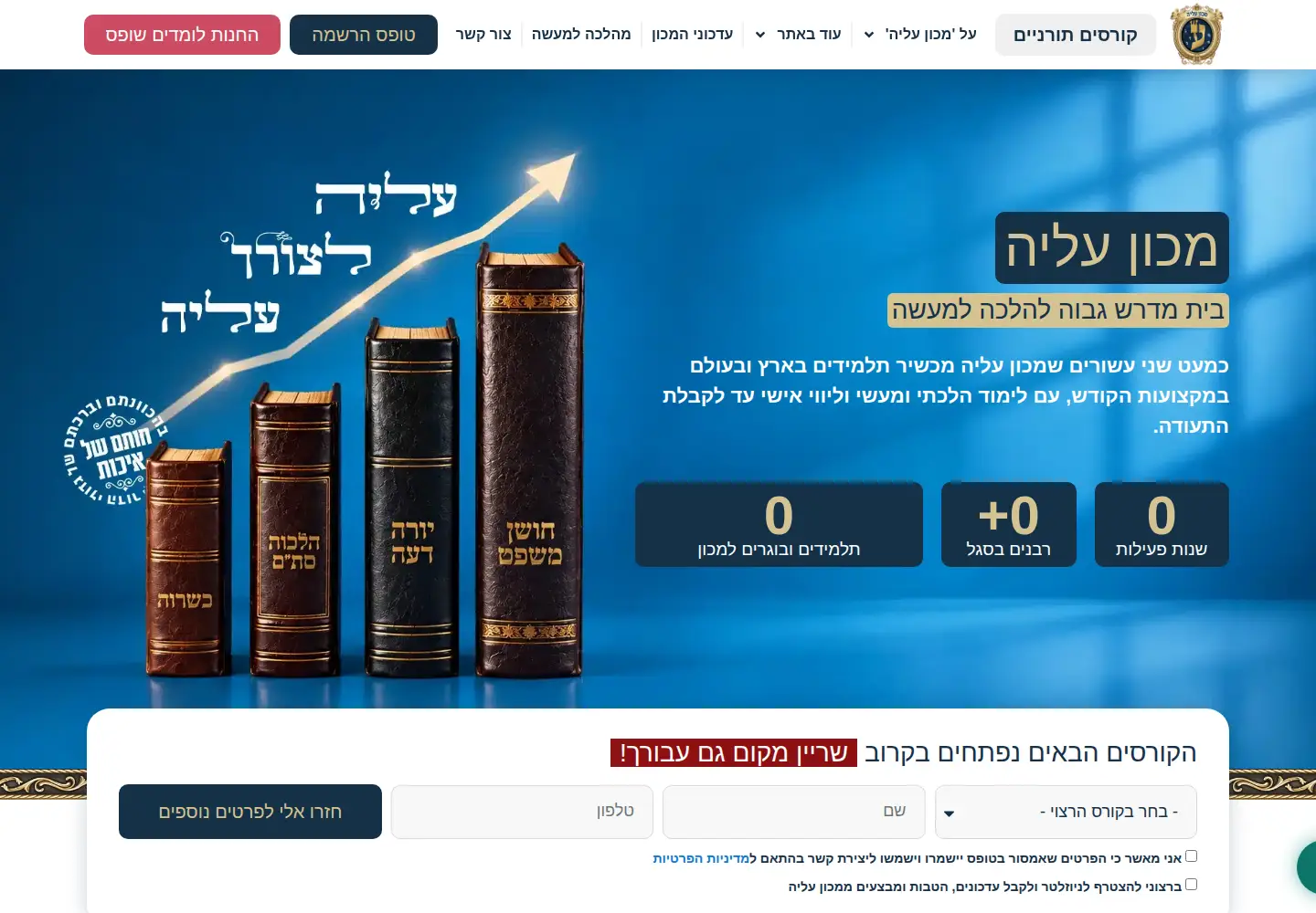 Screenshot of aliya.org.il