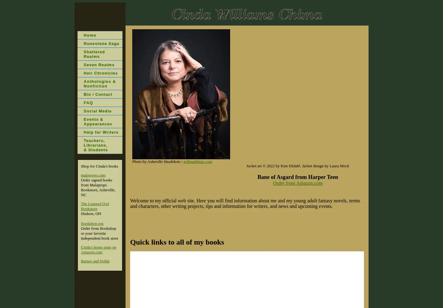Screenshot of cindachima.com