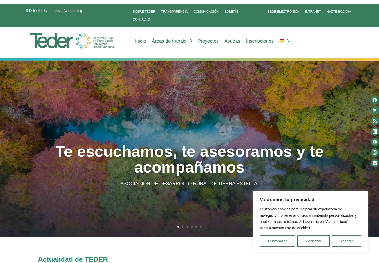 Screenshot of teder.org