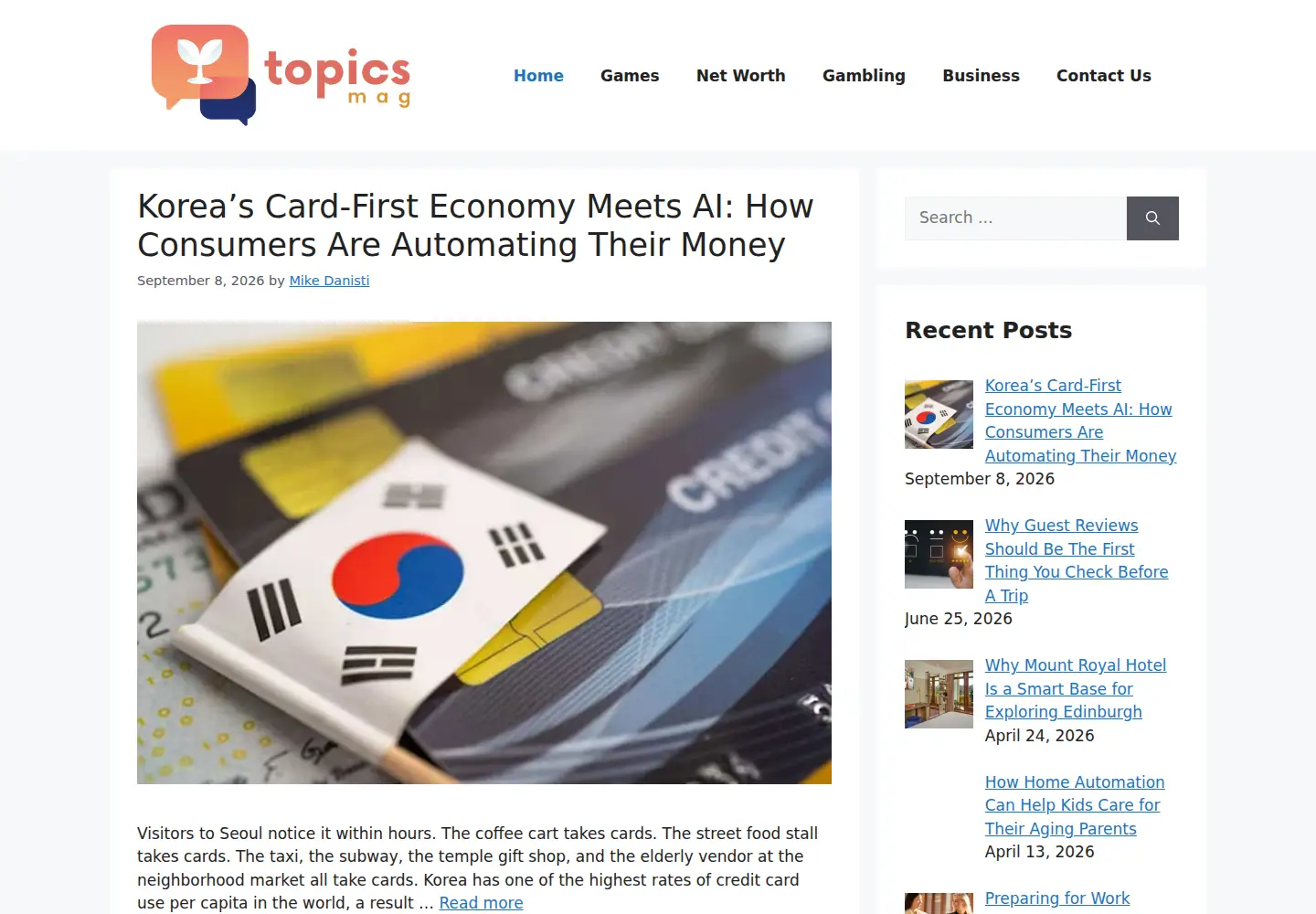 Screenshot of topics-mag.com