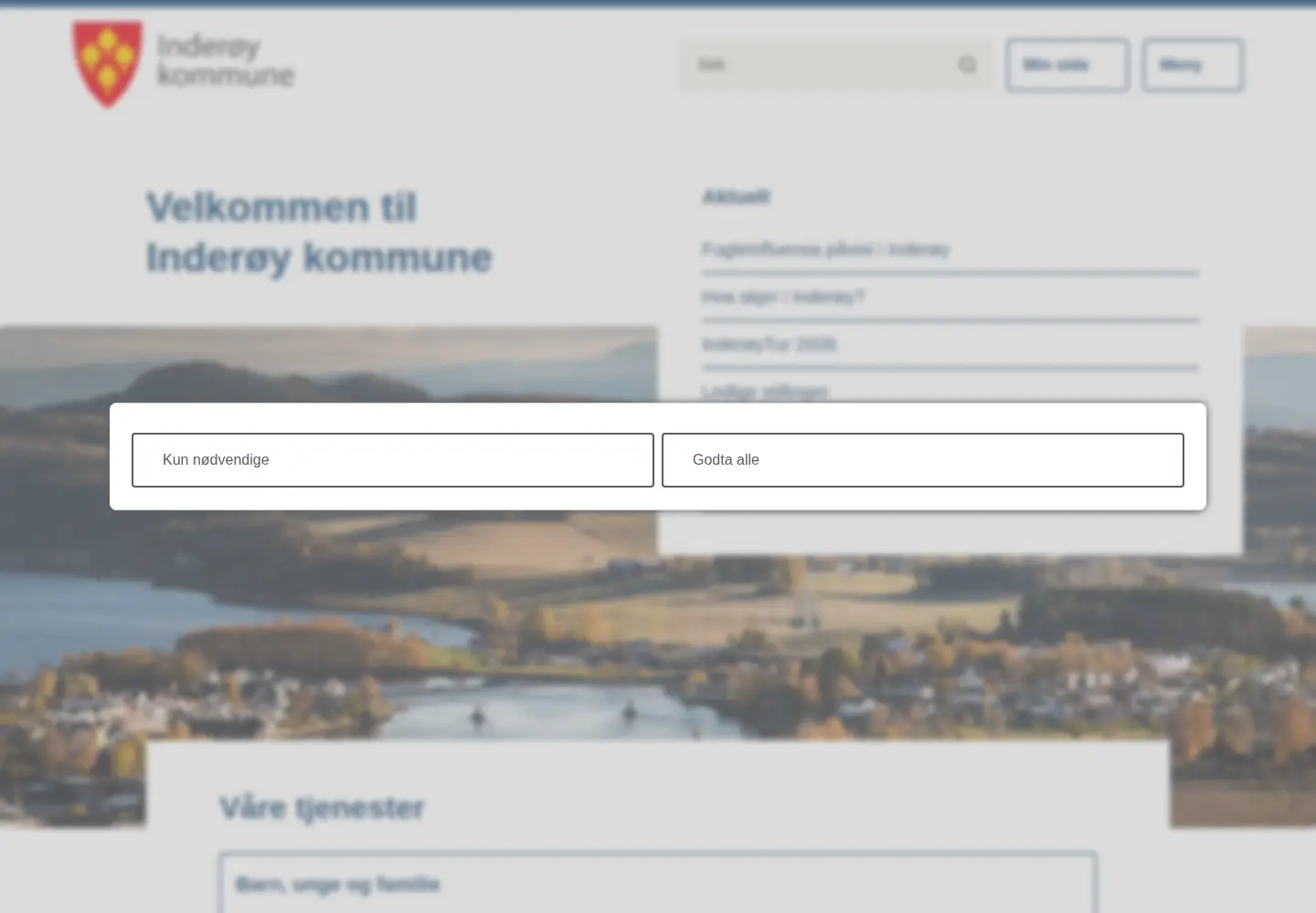 Screenshot of inderoy.kommune.no