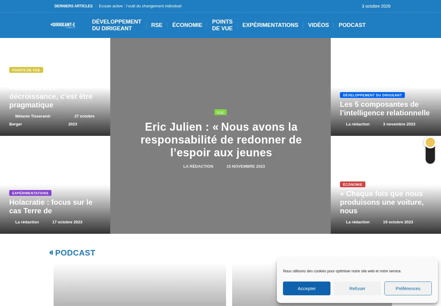 Screenshot of dirigeant.fr