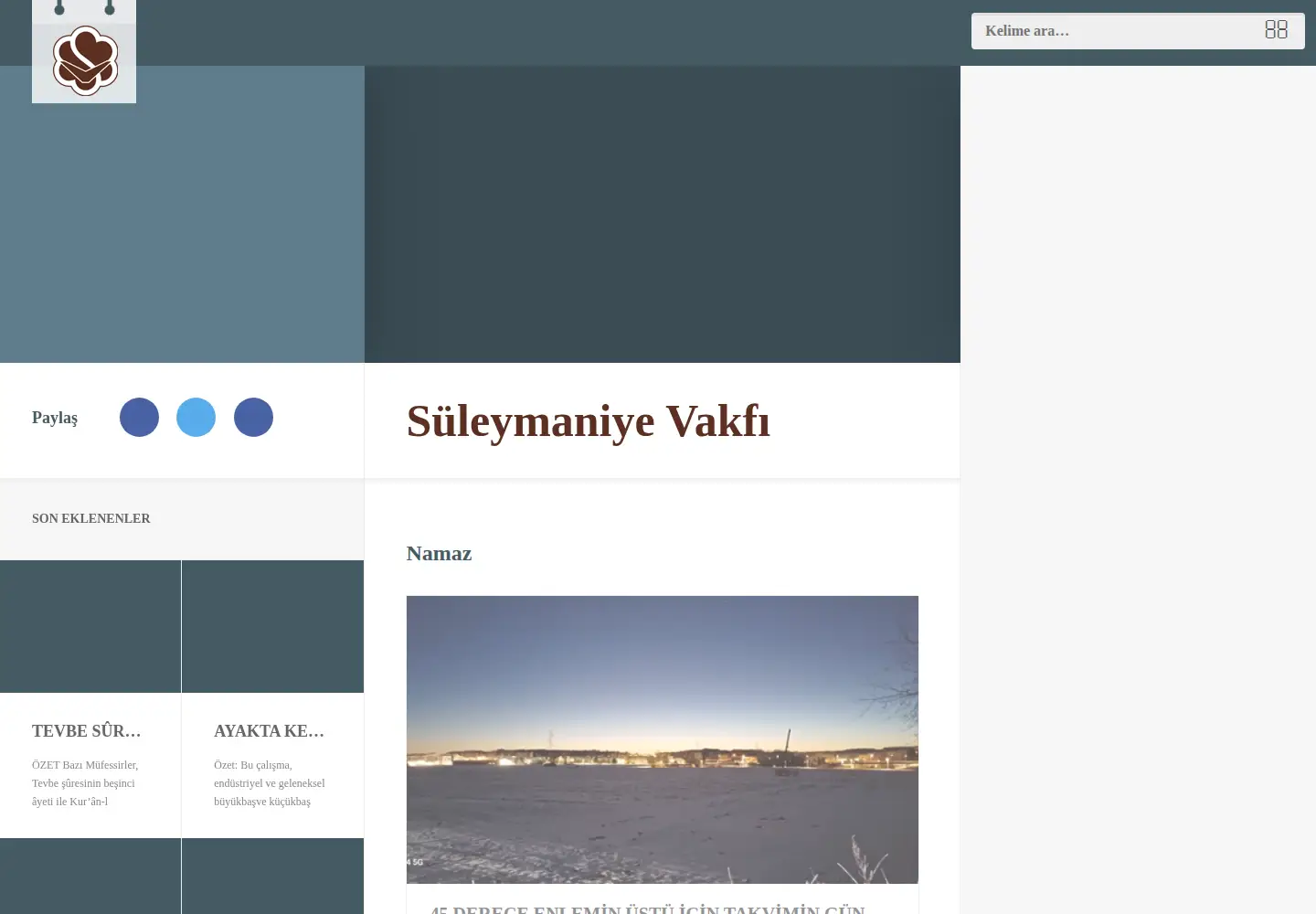 Screenshot of suleymaniyevakfi.org