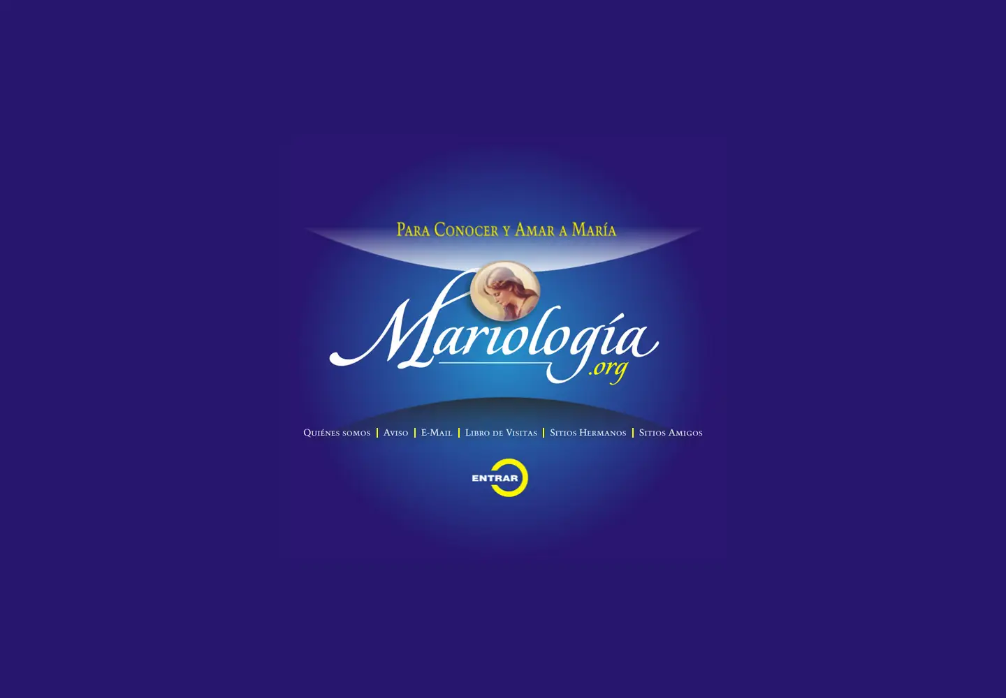 Captured homepage of mariologia.org in the current scan