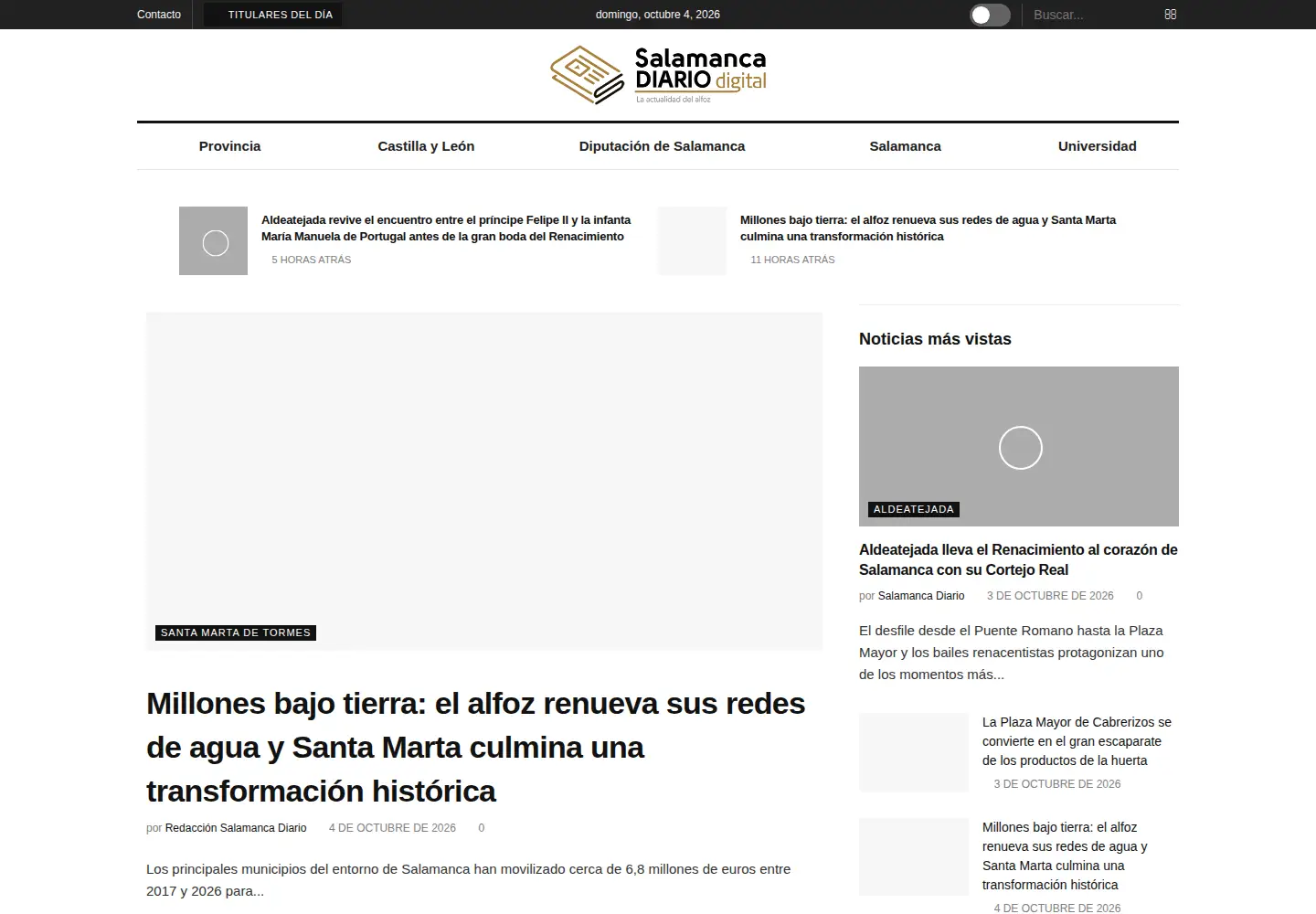 Screenshot of salamancadiario.com